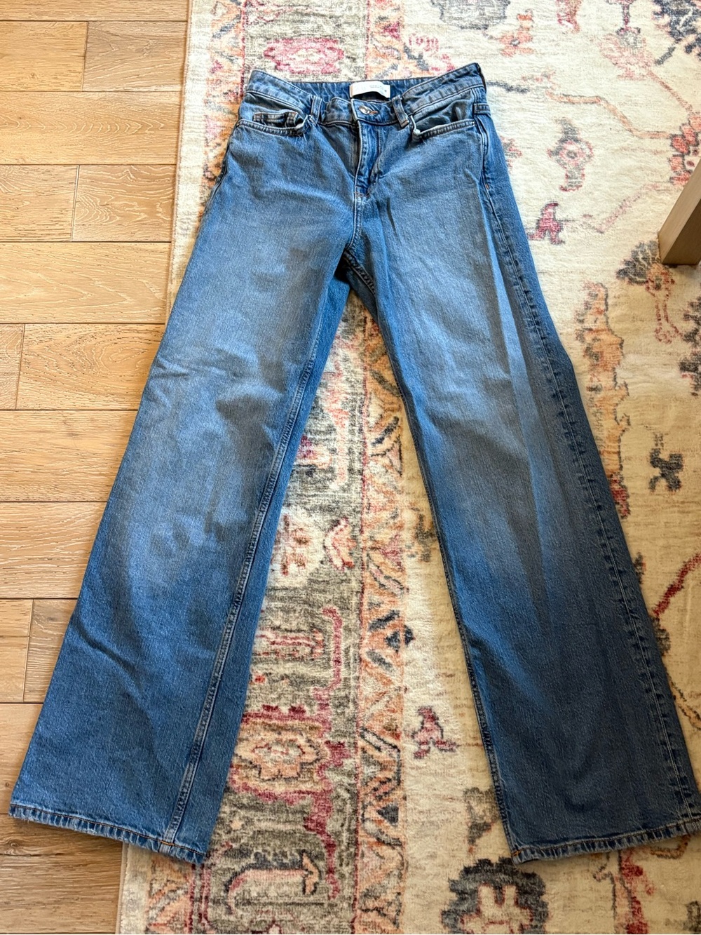 Zara Blue Wide-Leg Women's Jeans